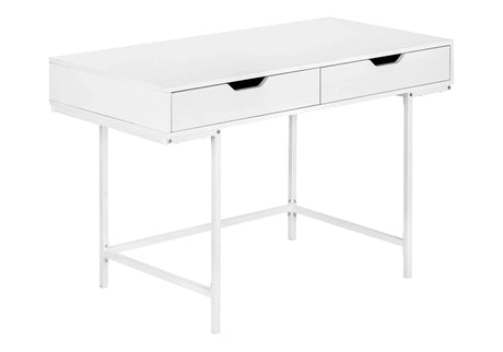 Computer Desk For Home Office, Storage Drawers, Marble Look Contemporary & Modern - Furniture Home Direct