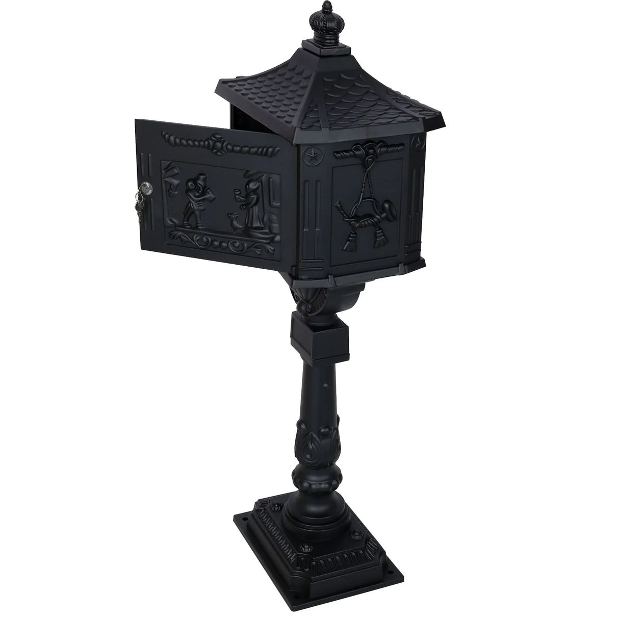 Cast Aluminum Mail Box, Postal Box, Mailbox - Furniture Home Direct