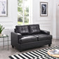 Stylish Transitional Loveseat For Two - Furniture Home Direct