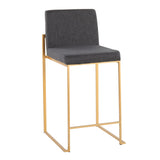 Fuji - Contemporary High Back Stylish Counter Stool - Furniture Home Direct
