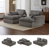 Double Chaise Lounge Chair, Oversized Upholstered Sleeper Cloud Couch - Furniture Home Direct