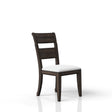 Upholstered Seat Side Chair - Chocolate - Furniture Home Direct