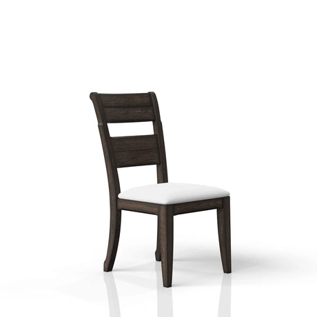 Upholstered Seat Side Chair - Chocolate - Furniture Home Direct