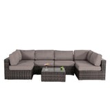 Seating Set With Cushions Handcrafted Wicker Design - Furniture Home Direct