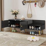 Modern Shoe Cabinet - Black - Furniture Home Direct