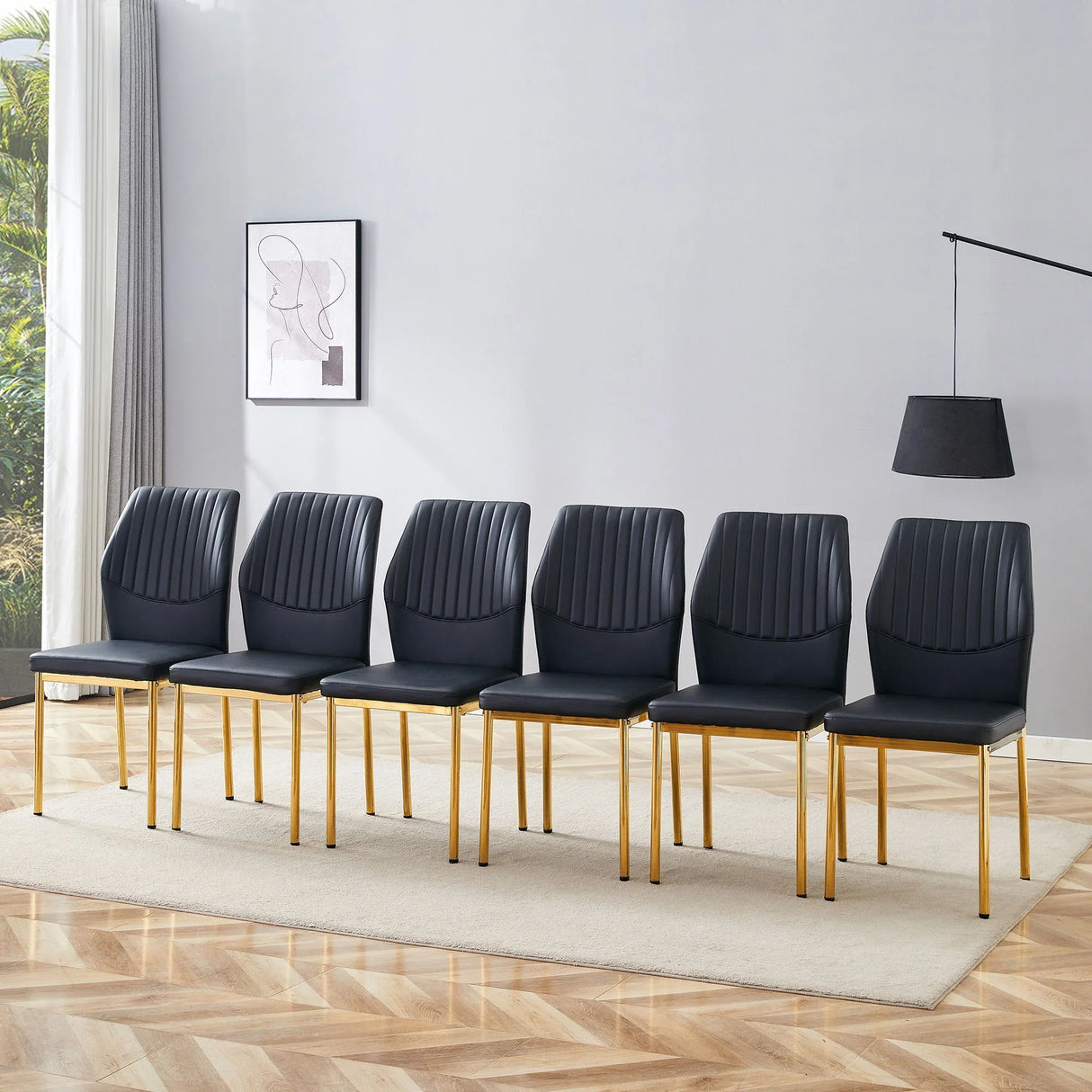Luxury Simple Chair With Metal Gold Leg - Furniture Home Direct