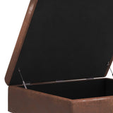 Shay - Large Square Coffee Table Storage Ottoman Mid-Century Style - Furniture Home Direct