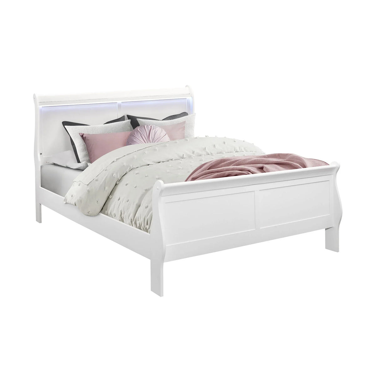 Charlston - 5 Piece Bedroom Set With LED Headboard - Furniture Home Direct