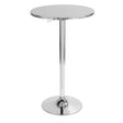 Bistro - Contemporary Adjustable Round Bar Table - Silver - Furniture Home Direct