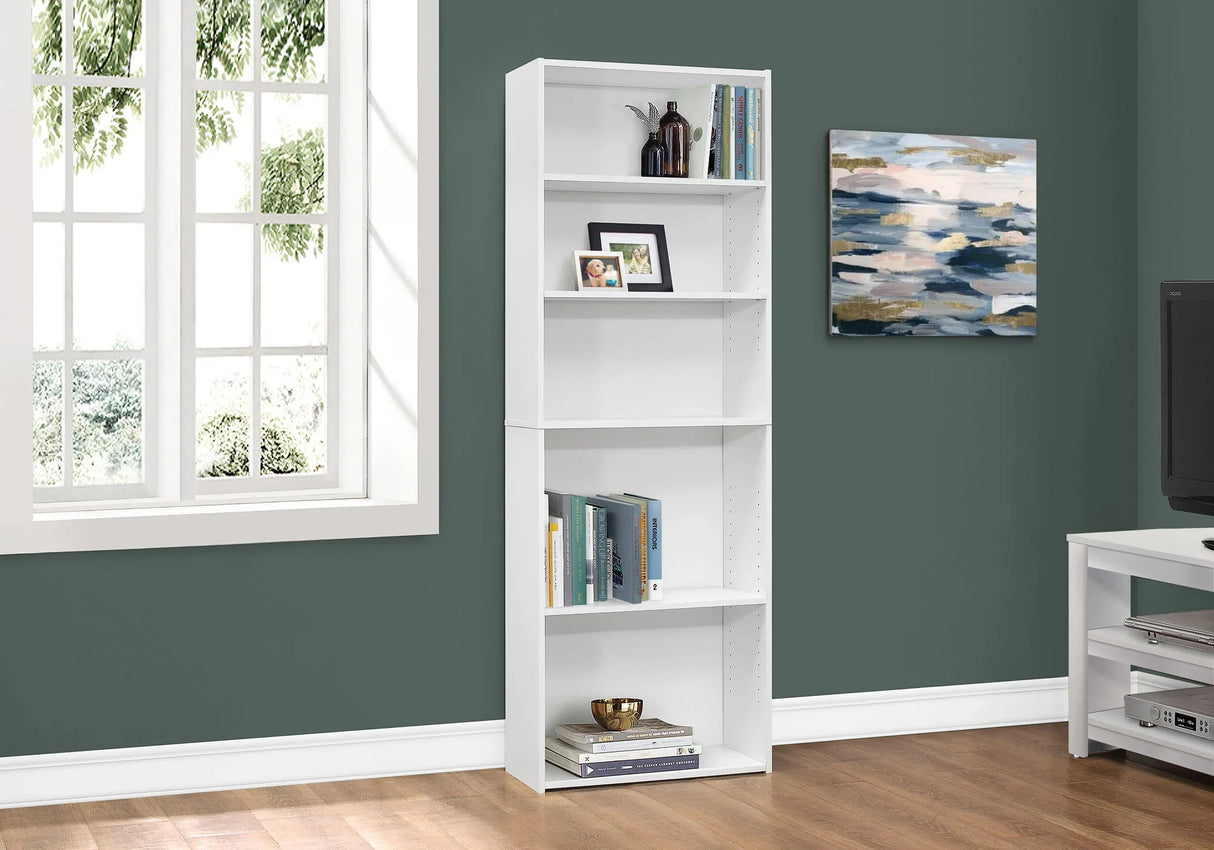 Bookshelf, Bookcase, 6 Tier, For Office, Transitional - Furniture Home Direct