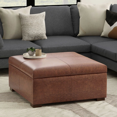 Gabbie - Coffee Table Upholstered Storage Ottoman - Furniture Home Direct