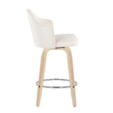 Ahoy - Mid Century Modern Fixed Height Counter Stool With Round Footrest (Set of 2) - Furniture Home Direct