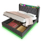 Upholstered Bed, 360 Surround LED Function, Remote Control, Hydraulic Storage Bed With USB, Type-C Charging (Without Mattress) - Furniture Home Direct