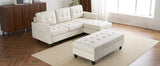 Sleeper Sectional Chenille L Shaped With Chaise Beige - Furniture Home Direct