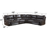 Saul - Power Recliner Sectional Sofa With USB Port Cupholder Console - Furniture Home Direct