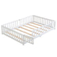 Solid Wood Floor Bed With Door And Fence For Children - Furniture Home Direct