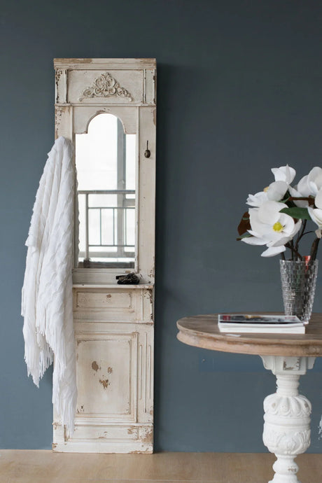 Classic Vintage Antique Wall Mirror, French Country Wall Decor - White - Furniture Home Direct