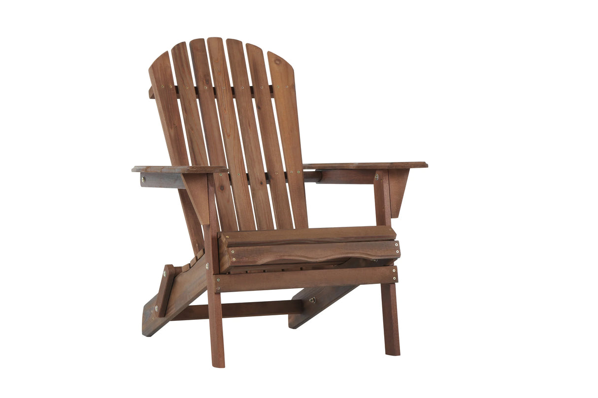 Adirondack Chairs Outdoor Folding Wooden Natural Brown - Furniture Home Direct