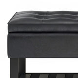 Cosmopolitan - Storage Ottoman Bench With Open Bottom - Furniture Home Direct