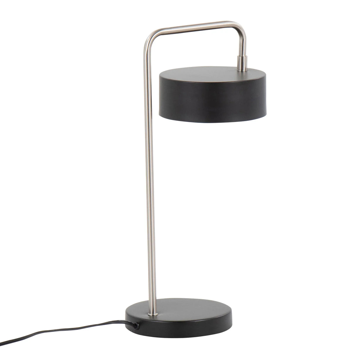 Puck - Contemporary Table Lamp - Nickel / Black - Furniture Home Direct