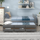 Twin Size Daybed With Trundle And Drawers - Furniture Home Direct