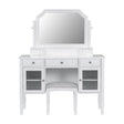 Elegant Makeup Vanity Desk With Adjustable Mirror And Storage And Construction - White - Furniture Home Direct