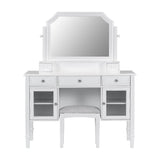 Elegant Makeup Vanity Desk With Adjustable Mirror And Storage And Construction - White - Furniture Home Direct