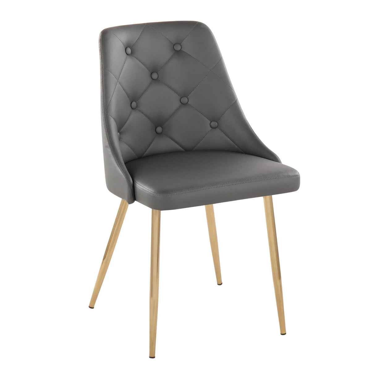 Marche - Contemporary Dining Chair With Metal Legs (Set of 2) - Furniture Home Direct