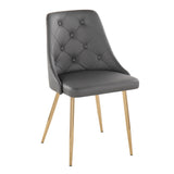 Marche - Contemporary Dining Chair With Metal Legs (Set of 2) - Furniture Home Direct