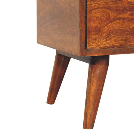 Dome Bedside Table - Brown - Furniture Home Direct