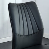 Dining Chairs with PU Upholstery and Metal Legs Black - Furniture Home Direct