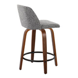 Toriano - Mid Century Modern, Fixed Height Counter Stool & Swivel And Round Footrest (Set of 2) - Furniture Home Direct