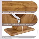 Coffee Table Set With Circular Arc Base And Wood Tone - Furniture Home Direct