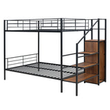 Bunk Bed With Lateral Storage Ladder And Wardrobe - Furniture Home Direct