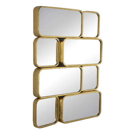 Mirror With en Metal Framed Decorative Rectangle Mirror For Bedroom Dressing Room, Hallway Or Living Spac - Gold - Furniture Home Direct