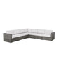 Luxurious Wicker Patio Sectional With Weather Resistant Sunbrella Cushions - Furniture Home Direct