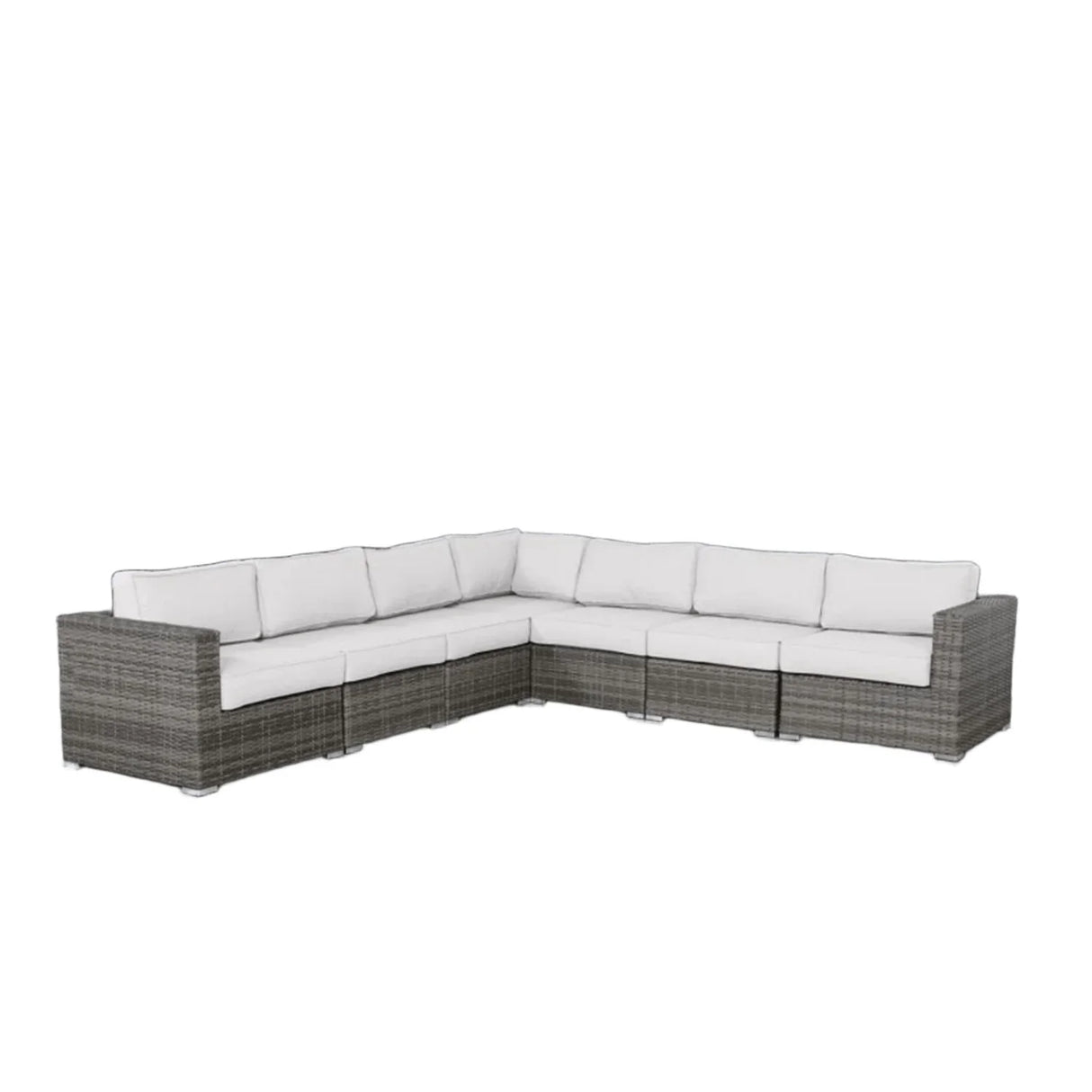 Luxurious Wicker Patio Sectional With Weather Resistant Sunbrella Cushions - Furniture Home Direct
