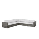 Luxurious Wicker Patio Sectional With Weather Resistant Sunbrella Cushions - Furniture Home Direct
