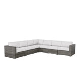 Luxurious Wicker Patio Sectional With Weather Resistant Sunbrella Cushions - Furniture Home Direct