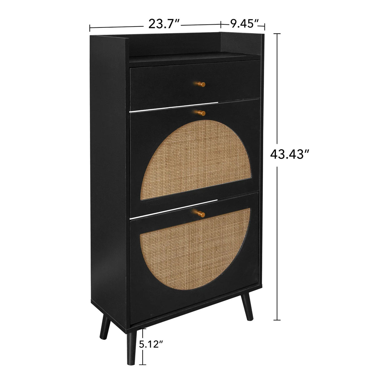 Allen - Rattan 2 Door 1 Drawer Cabinet Shoe Rack For Entrance - Furniture Home Direct