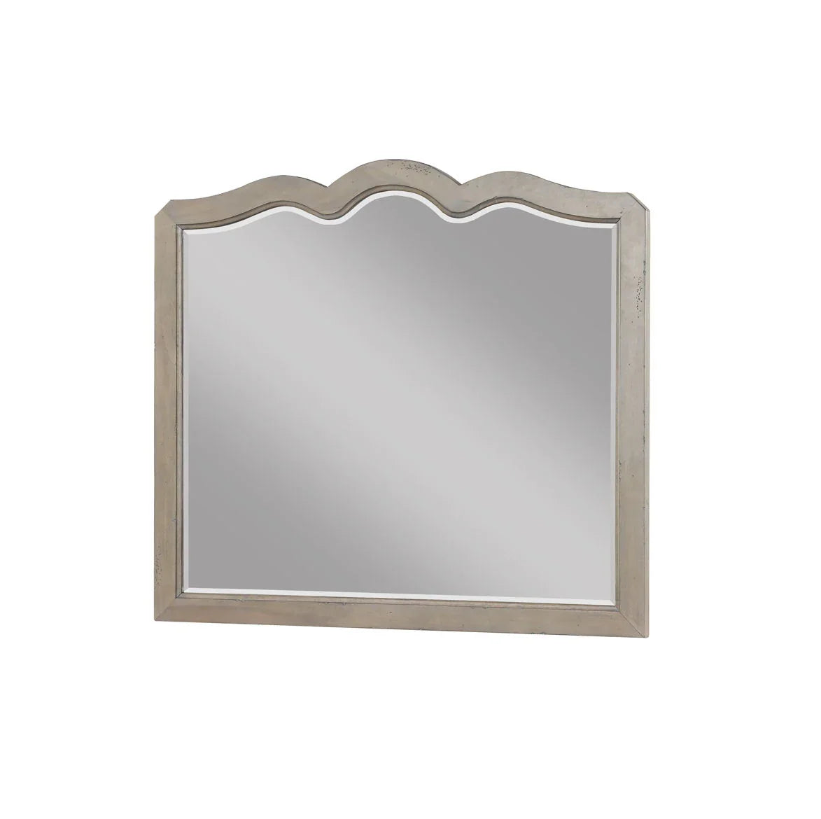 Laurel - Grove Scallop Shaped Mirror - White Poplar - Furniture Home Direct
