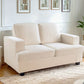 Modern Loveseat, Comfortable 2 Seater Couch With Deep Seating, Loose Back Cushions, Wide Arms - Furniture Home Direct