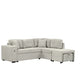 Sectional Sofa L-Shaped Sofa Couch Pull-Out Sofa Bed With A Movable Ottoman, Two USB Ports And Two Cup Holders For Living Room - Furniture Home Direct