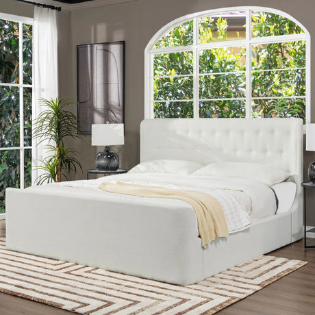 Brooks - Contemporary Tufted Shelter Platform Bed - Furniture Home Direct