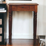 Turned Leg Writing Desk - Chestnut - Furniture Home Direct