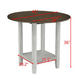 5 Piece Counter Height Dining Set with foldable leaves - Furniture Home Direct