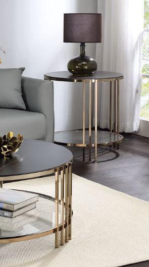 Abisha - Sintered Stone Top Round Table - Furniture Home Direct