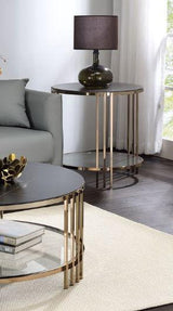 Abisha - Sintered Stone Top Round Table - Furniture Home Direct