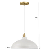 Astral - Single Light Pendant Lamp For Entrance Kitchen Island - Gold / White - Furniture Home Direct