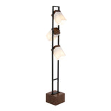 Bento - Contemporary Floor Lamp - Black / Walnut / White - Furniture Home Direct